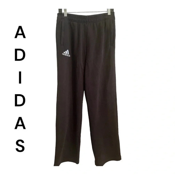 Adidas black Wide Leg Jogging pants size YXL‎ in EUC - Picture 1 of 8